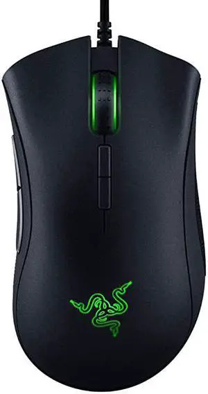 DeathAdder Elite Gaming Mouse 16000 DPI Optical Sensor Chroma RGB Lighting 7 Programmable Buttons Mechanical Switches Rubber Side Grips Matte Black