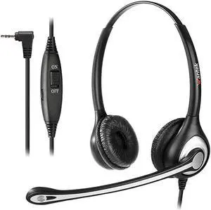 Telephone Headset with Microphone Noise Cancelling Office Phone Headsets 25mm Jack Compatible with Panasonic ATT ML17929 RCA Vtech Uniden Dect Cisco SPA Polycom and Cordless PhonesF602J25P Telephone Headset with Microphone Noise Cancelling Office Phone Headsets 25mm Jack Compatible with Panasonic ATT ML17929 RCA Vtech Uniden Dect Cisco SPA Polycom and Cordless PhonesF602J25P