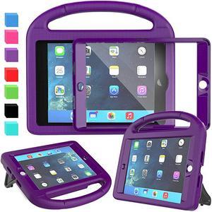Kids Case for iPad Mini 1 2 3 - Built-in Screen Protector Light Weight Shock Proof Handle Stand Kids Cover for iPad Mini 1st Gen, iPad Mini 2nd Gen, iPad Mini 3rd Generation - Purple