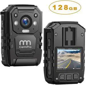 I826 1296P HD Police Body Camera,128G Memory,Waterproof Body Worn Camera,Premium Portable Body Camera with Audio Recording Wearable,Night Vision,GPS for Law Enforcement