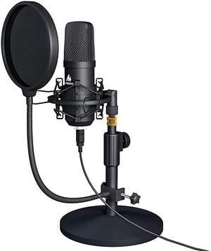 USB Microphone Kit 192KHZ24BIT  AUA04T PC Condenser Podcast Streaming Cardioid Mic Plug Play for Computer YouTube Gaming Recording
