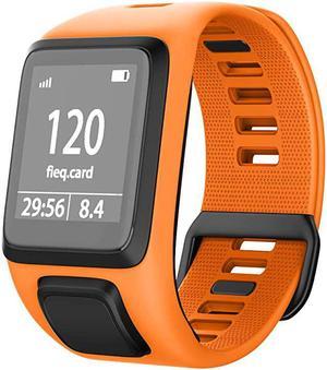 Silicone Watch Band Replacement for Spark/Spark 3/Golfer 2/Adventurer/Runner 2/3 Smartwatch for Man Women(Orange)