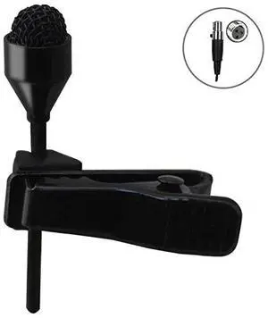 MIC-J 044 Lapel Microphone Lavalier Microphone Compatible with AKG Samson Wireless Transmitter - Mini XLR TA3F Plug