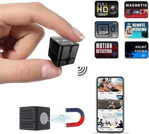 Spy Camera Wireless Hidden Camera Cop Spy Cam  WiFi Mini Body Camera Portable Home Security Cameras Covert Small Nanny Cam with App 1080P Night Vision Motion Activated Indoor and Outdoor