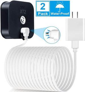 10 FT Blink XT XT2 Charger Cable with Wall Adapter 2 PackCharger Brick and 90 Degree Right Angled Micro USB End Charging CordOutdoor Waterproof Power Supply for Blink XT XT2