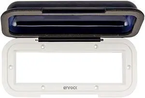 EMCWT1 Universal in Dash Water Resistant Waterproof Tinted Radio Shield Receiver Cover (White Base)