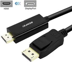 DisplayPort to HDMI 6 Feet Cable  DisplayPort to HDMI Male to Male Adapter GoldPlated Cord for Lenovo HP ASUS Dell and Other Brand