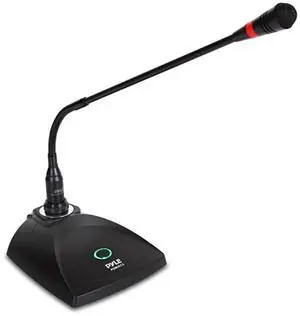 Desktop Gooseneck Wired Microphone System Table Mounted Corded Voice Condenser Mic with Pop Filter XLR to 14 Sound Cord for Karaoke Conference Studio Audio Recording  PDMIKC5