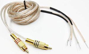 6ft 18AWG Speaker Wire Pair Cables RCA Cable Speaker Wire with Dual RCA Male Plugs BlackRed