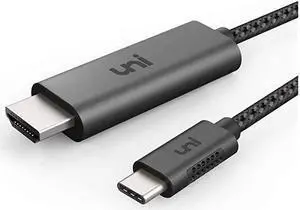 USB C to HDMI Cable for Home Office 6ft (4K@60Hz),  USB Type C to HDMI Cable, Thunderbolt 3 Compatible with MacBook Pro 2020/2019, MacBook Air/iPad Pro 2020, Surface Book 2, Galaxy S20 and More