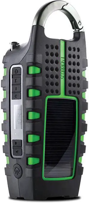 Rugged Multipowered Portable Emergency Weather Radio amp Flashlight Green NSP101WXGR