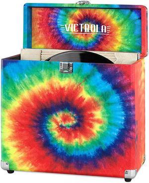 Innovative Technology  Vintage Vinyl Record Storage Carrying Case for 30+ Records Tie Dye VSC20TDY 1SFA