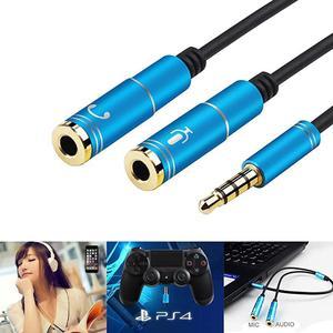 Adapter Y Splitter 35mm Jack Cable with Separate Mic and Audio Headphone Connector Mutual Convertors for Gaming PS4 Xbox One Notebook Mobile Phone and Tablet 30CM12 Inch