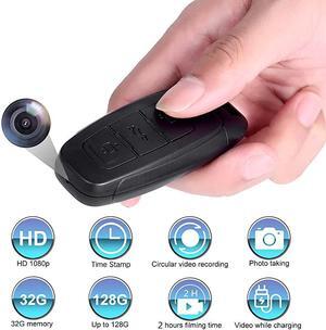 Camera HD 1080P Spy CameraKeychain CameraCar Key Camerawith 32GB Memory Card2 Hours Video Taking Battery Lifefor Business Conference and Security