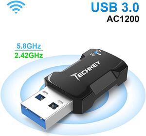 USB WiFi Adapter 1200Mbps for PC  Mini Wireless Network Adapter USB 30 WiFi 80211 ac with Dual Band 242GHz300Mbps 58GHz866Mbps for Desktop Laptop Windows XP788110 Mac OS