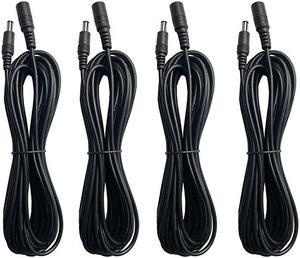 Extension Cord 4Pack 10ft DC 12V Supply Adapter Extension Cable 21mm × 55mm Plug for Wireless IP Security Cameras LED Lights Strip Baby Monitor DVR NVR Router
