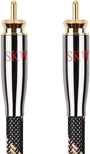 Subwoofer Cable RAC to RCA Multiple Shield with Single Crystal Copper for HiFi Systems98ft3MBlack
