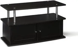 Designs2Go TV Stand with 2 Cabinets for Flat Panel TVs Up to 36Inch or 80Pound Dark Espresso