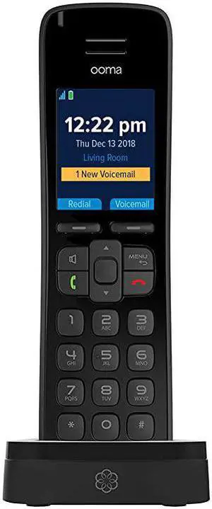 HD3 Handset cordless phone with picture callerID and HD voice quality Works with  Telo VoIP free Internet home phone service