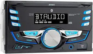 MPR420 7 Character LCD Double DIN Car Stereo Receiver | Push to Talk Assistant | Bluetooth | USB Fast Charging