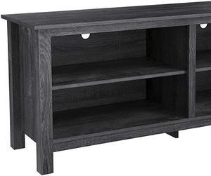 Plymouth Wood TV Stand Storage Console 58 Charcoal