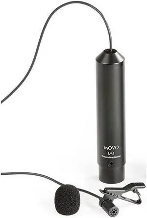 LV4C Cardioid XLR Lavalier Microphone Phantom Power with Metal Lapel Clip and Windscreen Accessories Great External Lav Mic for Music Podcast Live Stream Filming or YouTube Recording