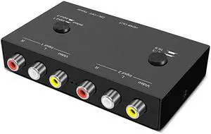 Port AV to HDMI Converter RCA to HDMI Adapter Dual AV to HDMI Converter Composite to HDMI Adapter Support 16943 Compatible with WII N64 PS1 PSPS3 VHS VCR DVD Players etc AV In 1 HDM