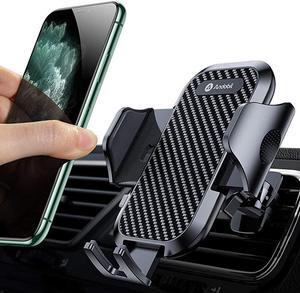 Car Phone Mount Ultimate Smartphone Car Air Vent Holder Easy Clamp Cradle Hands-Free Compatible with iPhone 12/12 Pro/11 Pro Max/8 Plus/8/X/XR/XS/SE Samsung Galaxy S20/S20+/S10/S9/Note 20/10