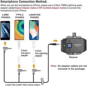 Smartphone Microphone SystemComica CVMWS50H 6 Channels Professional Handheld Microphone for iPhone Samsung Galaxy Note BLU Moto LG Google Android Phones Perfect for Interview Recording