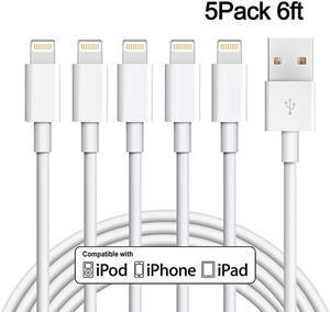 iPhone Charger  5 Pack 6ft Lightning Cable iPhone Charging Syncing Cord Charger Cable Compatible iPhone X 8 8Plus 7 7Plus 6S 6Splus 6 6Plus SE 5 5S 5C More