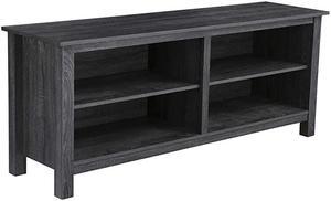Plymouth Wood TV Stand Storage Console 58 Charcoal