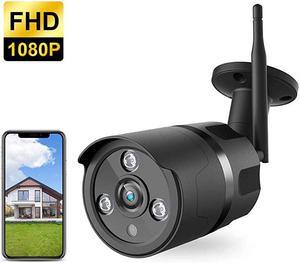 Camera 1080P WiFi Security Camera FHD Night Vision AI Motion Detection Instant Alert via Phone 2Way Audio Live Video Zooms Function Cloud StorageMicro SD Card
