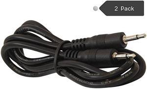 2Pack 35mm 18 TS Male Mini Plug to Male Mini Plug Monaural Mono Audio Cable 3ft 12V Trigger IR Infrared Sensor Receiver Extender