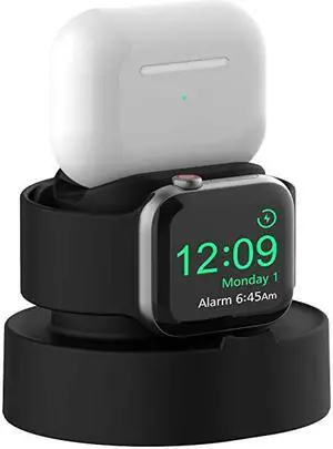 Charger Stand for Apple Watch 38mm 40mm 42mm 44mm iWatch 1/2 /3/4 /5/6 /SE, Apple Watch Charging Stand Holder and Night Stand Mode, AirPods Pro Charger Dock,Black?Cables NOT Included?