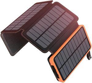 Solar Charger 25000mAh Portable Solar Power Bank with Dual 21A Outputs Outdoor External Battery Pack Compatible Most Smart Phones Tablets and More