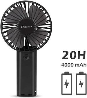 Handheld Fan, 4000mAh Rechargeable Battery/ USB Operated Mini Cooling Fan for Home Office Outdoors Travel…