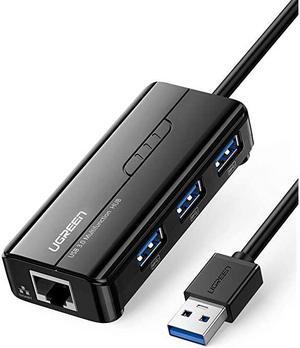 USB 30 Hub Ethernet Adapter 101001000 Gigabit Network Converter with USB 30 Hub 3 Ports Compatible for Nintendo Switch Windows Surface Pro MacBook AirRetina iMac Pro Chromebook PC