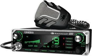 BEARCAT 880 CB Radio with 40 Channels and Large EasytoRead 7Color LCD Display with Backlighting Backlit Control KnobsButtons NOAA Weather Alert PACB Switch and Wireless Mic Compatible