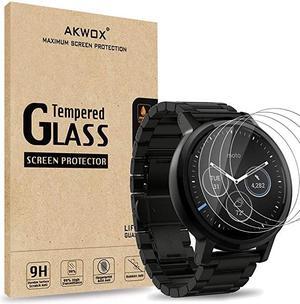 Pack of 4 Tempered Glass Screen Protector for Moto 360 1st and 2nd Gen 46mm Smart Watch 03mm 25D 9H Premium Clear Screen Protective Film for Motorola Moto 360 46mm