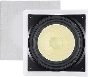 Fiber In-Wall Speaker - 10 Inch (Each) 300W Subwoofer, Easy Installation And Paintable Grill - Caliber Series