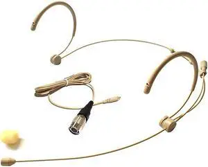 4016 Headset Headworn Microphone For Audio Technica Wireless System - Detachable Cable With 4 Pin Hirose type Connector - Omidirectional Mic