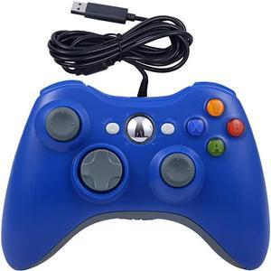Wired Game Pad Controller for Xbox 360 Xbox 360 Slim Windows PC Replacement Wired Gamepad Blue
