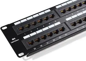 UL Listed Rackmount or Wall Mount 48 Port Network Patch Panel (Cat6 Patch Panel / RJ45 Patch Panel)