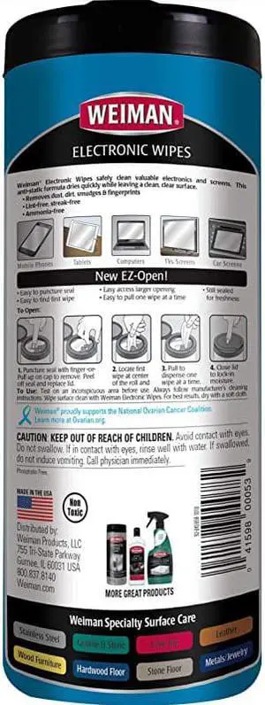 Electronic Wipes Non Toxic Safely Clean Your Laptop Computer TV Phone and Tablet Screens All Electronic Equipment Electronic Cleaning Wipes 30 Count 2 Pack