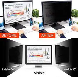 236 Inch Monitor Privacy Screen Filter for 169 Widescreen Display Computer Desktop AntiSpy AntiBlue Light and AntiGlare Protector Made in Korea