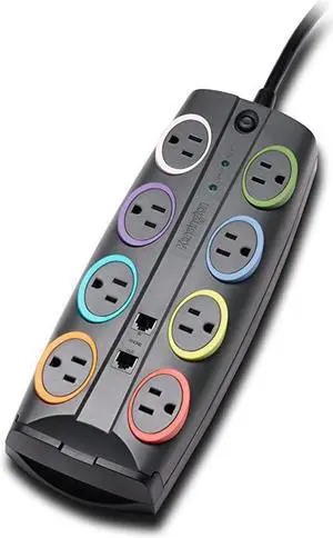 SmartSockets 8-Outlet, 8-Foot Cord, & 3090 Joules Premium Surge Protector (K62691NA)