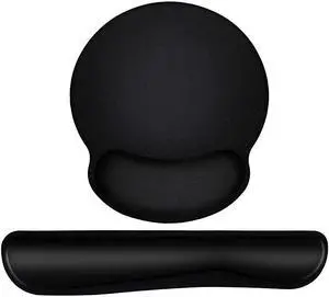 Premium Memory Foam Keyboard Wrist Support Bar and Mouse Wrist Rest Pads Set for Comfortable Typing Wrist Pain Relief Mouse Pad with Wrist Support Bar