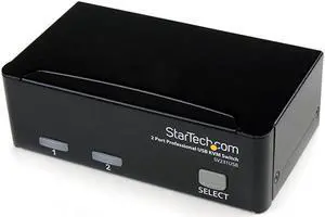 com 2 Port VGA USB KVM Switch VGA KVM Switch 1920x1440 USB 20 KVM Video Switch SV231USBBlack