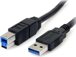 6 ft 2m Black SuperSpeed USB 30 Cable A to B USB 3 A m to USB 3 B m USB3SAB6BK