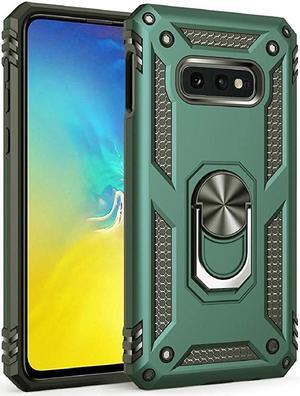 Galaxy S10E Case, Extreme Protection Military Armor Dual Layer Protective Cover with 360 Degree Unbreakable Swivel Ring Kickstand for Galaxy S10E 5.8" Jade Green
